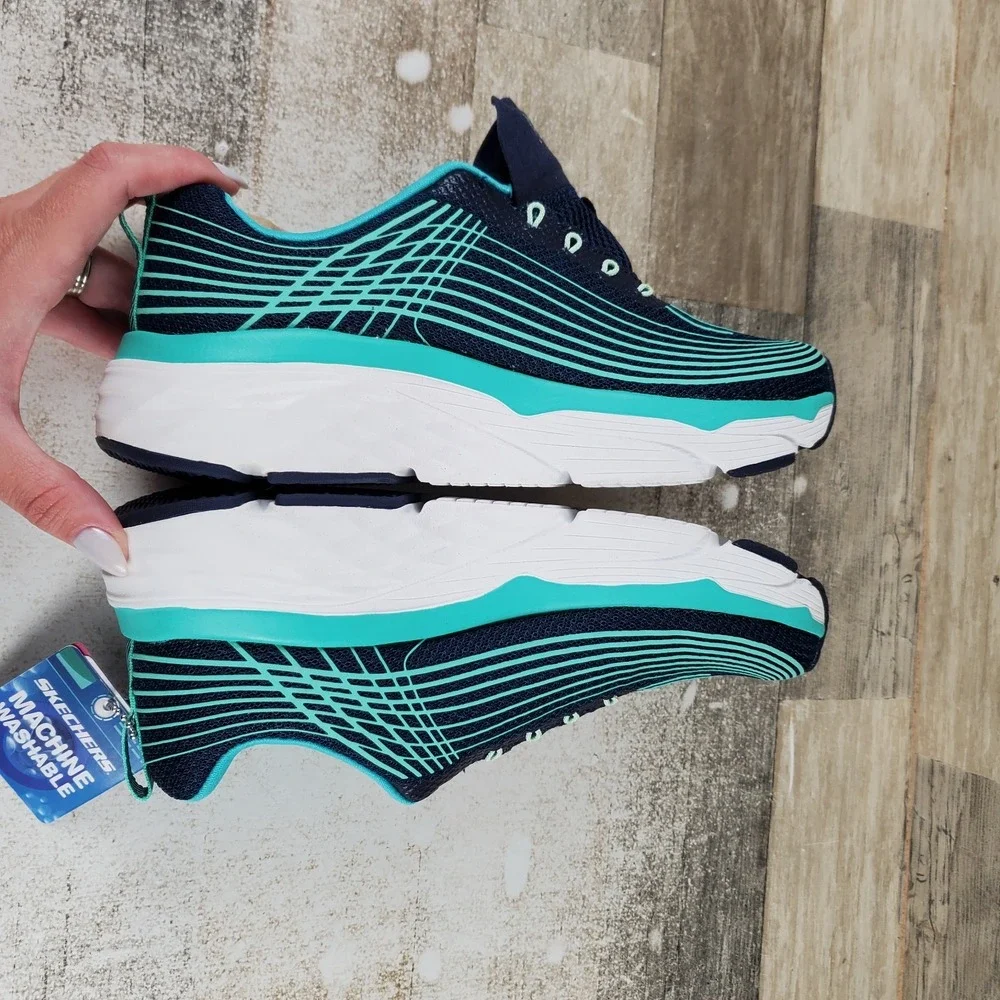 Skechers Max Cushioning Elite Womens Work Shoes Sz 6.5 Running Teal Sneakers